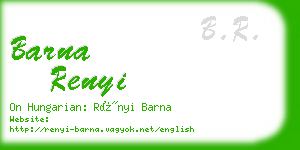 barna renyi business card
